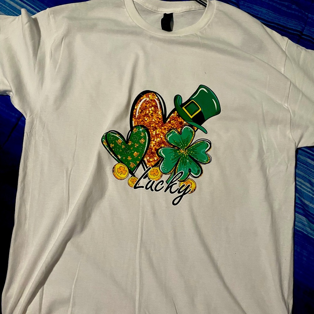 White Lucky Graphic Tee